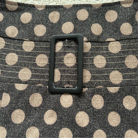 Polka Dot Pencil Skirt - Black and Brown - Picture 4 of 7